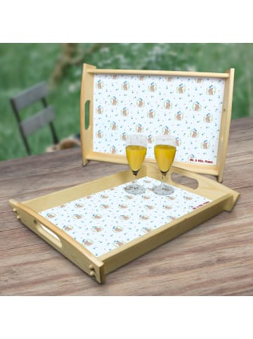 Mr. & Mrs. Panda Tablett Hase Blume ohne Spruch in Blau