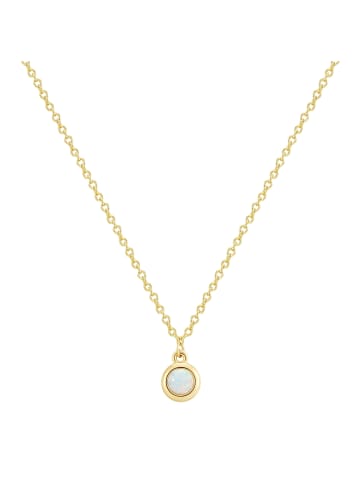 Glanzstücke München Kette aus Sterling Silber mit Opal (synth.) in gelbgold