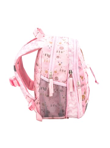 Belmil Kindergartenrucksack "Mini Kiddy Woodland Deer" in hellrosa H 23 cm L 20 cm T 9 + 6 cm