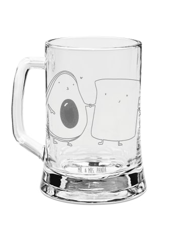 Mr. & Mrs. Panda Gravur Bierkrug Avocado Toast ohne Spruch in Transparent