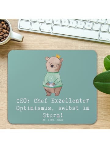 Mr. & Mrs. Panda Maus-Pad ZeichenO Optimismus mit Spruch in Meeresbrise