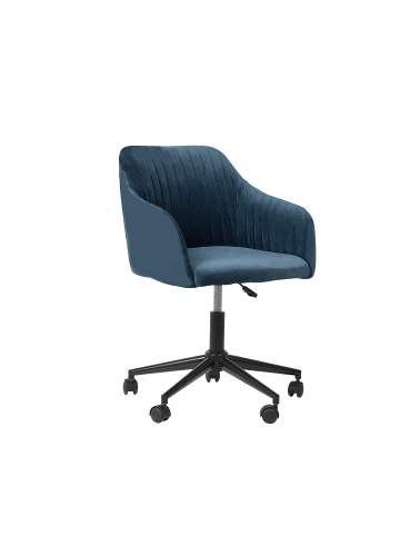 Beliani Bürostuhl VENICE in Blau/Schwarz - (W) 64 x (H) 89 x (L) 45 cm