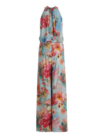 Vera Mont Jumpsuit mit Blumenprint in Blue/Rosé