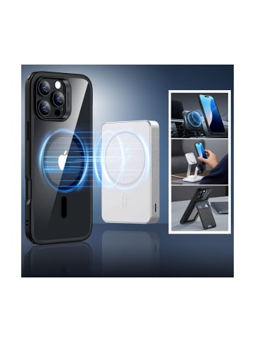 COFI 1453 ESR Classic Hybrid Halolock magnetisch Hülle Glas iPhone 16 Pro Max in Schwarz