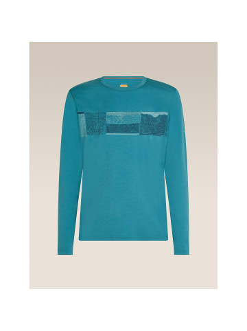 icebreaker Unterhemd Merino 200 Oasis LS Crewe Eleva in Türkis241