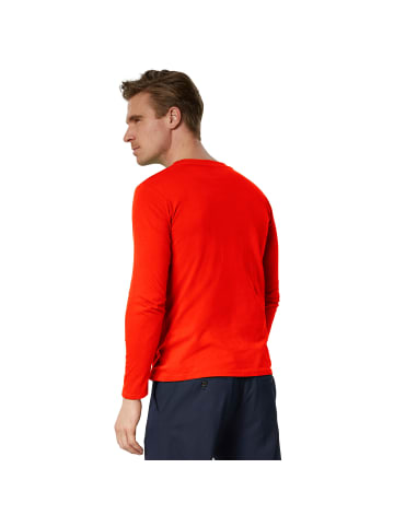tectake Einfarbiges Langarm-Shirt für Männer, rot
