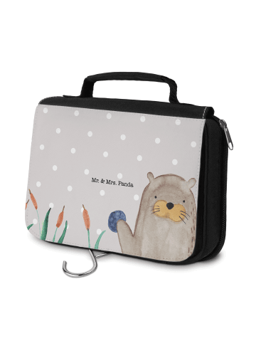 Mr. & Mrs. Panda beauty case Otter Stein ohne Spruch in Grau Pastell