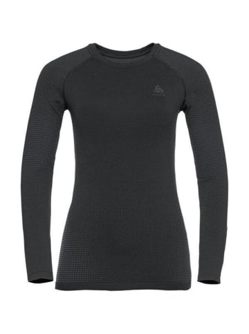 Odlo Unterhemd ODLO BL TOP Crew neck l/s PE in Schwarz