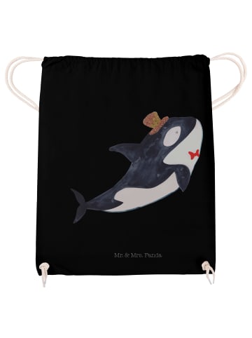 Mr. & Mrs. Panda Gym Bag Orca Zylinder ohne Spruch in Schwarz
