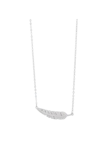 Adeliás Damen Halskette mit Anhänger – aus 925 Silber in silber