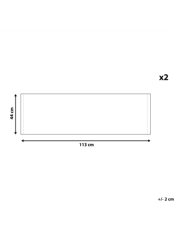 Beliani 2er-Set Stoffbezug ANZIO/AVELLINO in Blau/Beige
