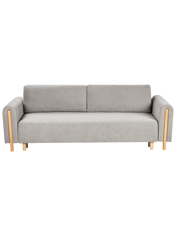 Beliani Schlafsofa KVAM in Grau/Braun - (W) 242 x (H) 85 x (L) 99 cm