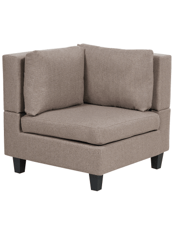 Beliani Sofaelement UNSTAD in Braun/Schwarz - (W) 76 x (H) 72 x (L) 76 cm