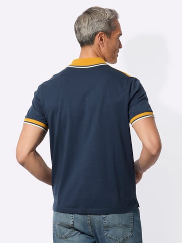 Sieh an! Kurzarm-Poloshirt in dunkelblau