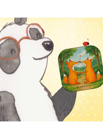 Mr. & Mrs. Panda Tischuntersetzer Füchse Liebe Design ohne Spruch in Weiß