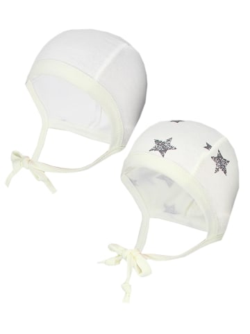 TupTam Unisex Baby Erstlingsmütze zum Binden 2er Pack in ecru