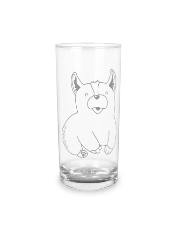 Mr. & Mrs. Panda Wasserglas Corgie ohne Spruch in Transparent