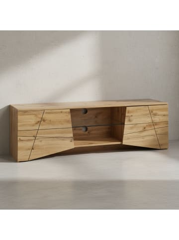 KADIMA DESIGN Lowboard | Eiche, 160x50x40cm, TV-Kommode, 2 Türen
