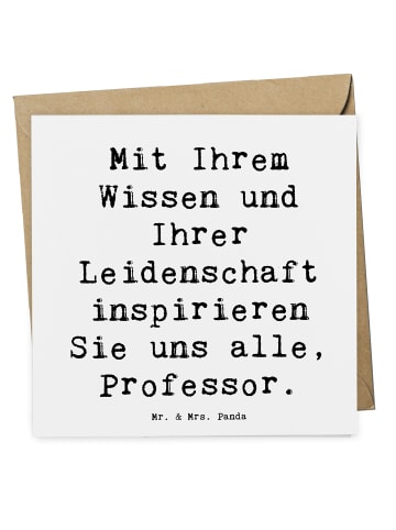 Mr. & Mrs. Panda Deluxe Karte Spruch Inspirierender Professor mi... in Weiß