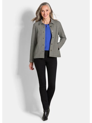 GOLDNER Kurzgröße:  Lässige Baumwolljacke, Pepitamuster in grau / gemustert