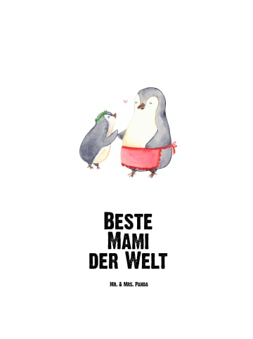 Mr. & Mrs. Panda Leichte Trinkflasche Pinguin Beste Mami der Wel... in Weiß