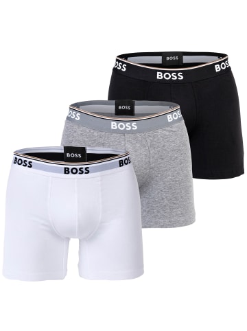 BOSS Boxershort 3er Pack in Weiß/Grau/Schwarz