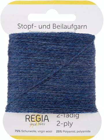 Regia Handstrickgarne 2-fädig Uni, 5g in Jeans Meliert