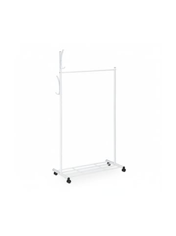 relaxdays Garderobe in Weiß - (B)80 x (H)165 x (T)44 cm