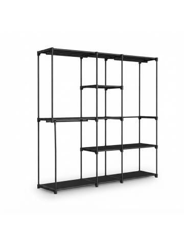 Garderobe in Schwarz - (B)182 x (H)182 x (T)43 cm