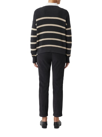 comma Pullover in schwarz beige - 0001