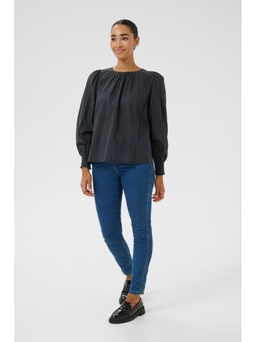 Kaffe Langarm-Bluse KAroca in Black Deep