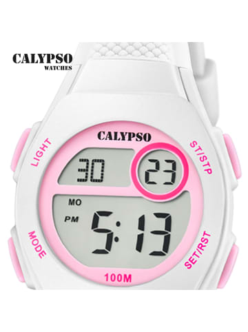 Calypso Digital-Armbanduhr Calypso Junior weiß klein (ca. 28mm)