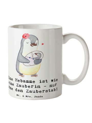 Mr. & Mrs. Panda Pott Hebamme Magie mit Spruch in Weiß