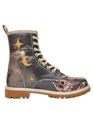 Dogo Longe Boots - Owls Family 41 in Schwarz