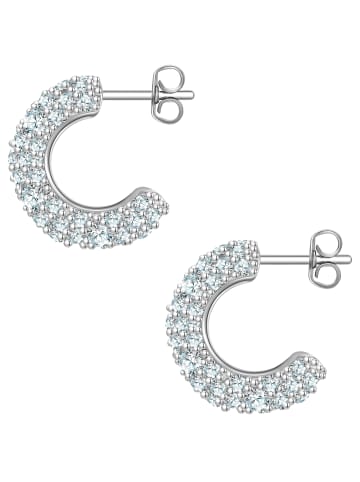 Yokoamii Ohrringe aus Messing mit Zirkonia in silber