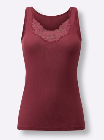 WITT WEIDEN Achselhemd in bordeaux