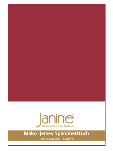 Janine Spannbetttuch Mako Feinjersey in granat