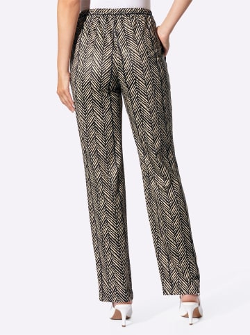 WITT WEIDEN Jerseyhose in schwarz-gezackt