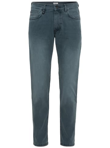 Camel Active Slim Fit 5-Pocket Jeans in Blau-Grün
