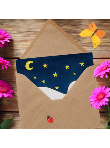 Mr. & Mrs. Panda Glückwunschkarte Einhorn Sternenhimmel Design o... in Weiß