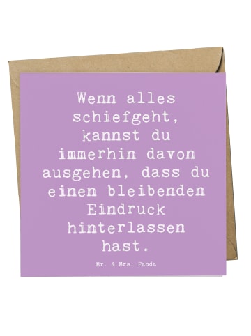 Mr. & Mrs. Panda Klappkarte Spruch Trost und Eindruck mit Spruch in Lavendeltraum