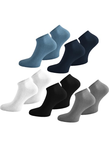 normani 15 Paar Sneakersocken American in Marine/Jeans/Grau/Weiß/Schwarz