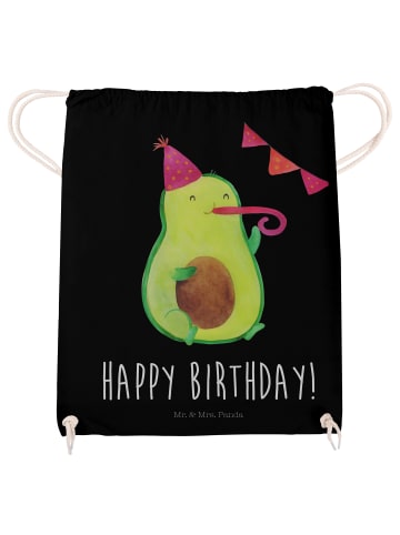 Mr. & Mrs. Panda Jutebeutel Avocado Geburtstag mit Spruch in Schwarz