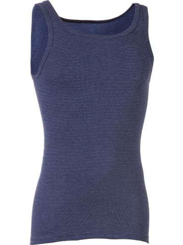 Ammann Baumwolle, Feinripp Unterhemd in marine