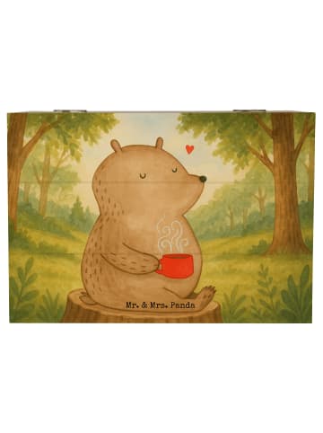 Mr. & Mrs. Panda Schatztruhe Bär Kaffee Design ohne Spruch in Weiß