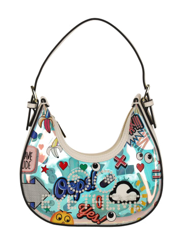 myMo Women 2-In-1 Tote Bag Set in Rainbow White