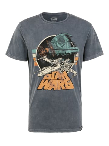 Recovered T-Shirt Star Wars Empire Strikes Back Retro X-Wing in Grau