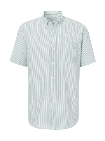 H.I.S Kurzarmhemd in hellgrün / weiß