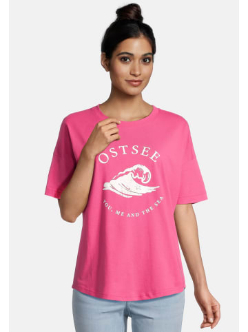 Salzhaut Rundhals T-Shirt für Damen in pink