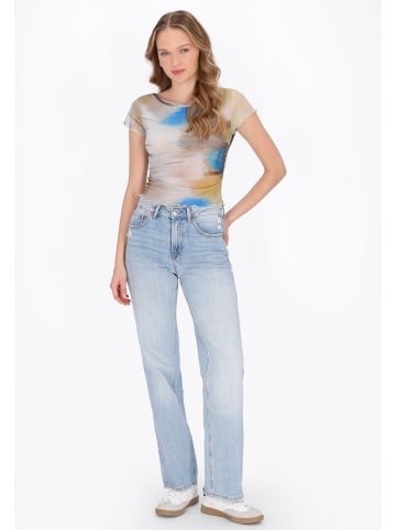 myMo Women Blouse in blue multicolor